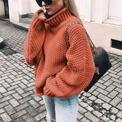 Women’s Oversized Chunky Knit Turtleneck Jumper