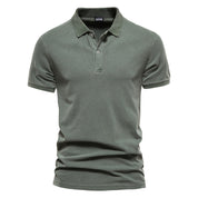 Men's Slim Fit Polo Shirt with Classic Collar and Button Placket