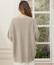 Women's Oversized Button Cardigan with Cozy Ribbed Knit Texture