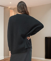Women's Oversized Button Cardigan with Cozy Ribbed Knit Texture
