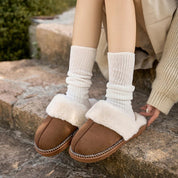 Women's Plush Winter Slippers with Soft Fur Lining and Warm Comfort