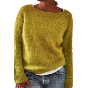 Women’s Long-Sleeve Knit Jumper With Wide Neckline