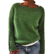 Women’s Long-Sleeve Knit Jumper With Wide Neckline
