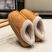 Women's Indoor Plush Slippers with Warm Lining and Non-Slip Sole