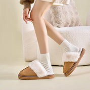 Women's Plush Winter Slippers with Soft Fur Lining and Warm Comfort