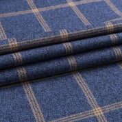 Men's Long Sleeve Checkered Shirt with Button Down Collar